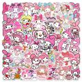 50/100pcs Kawaii My Melody Kuromi Hello Kitty Stickers for Kids Girls DIY Laptop Phone Diary Cute Cartoon Sanrio Sticker Decals.