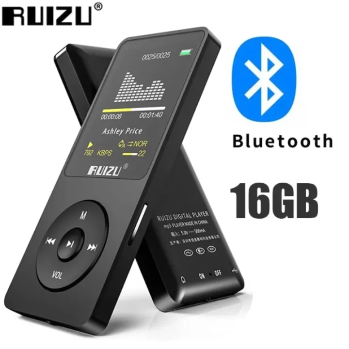 RUIZU X02 MP3 Music Player 16GB Portable Sport Walkman with 1.8 Inch Support FM Radio E-Book Clock Recorder mp3 player bluetooth
