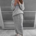 Skirt Suit Long Sleeve Anti-pilling Skirt Suit.