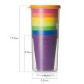 7PCS Colorful RainSet Cup Picnic Travel rtable Color Plastic Cups becue Camping Festival Birthday Cups Tea Cup Set.