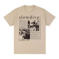 slowdive Men's clothing short sleeved pure cotton T-shirt Men's fashion breathable minimalist T-shirt Japanese anime pattern. 