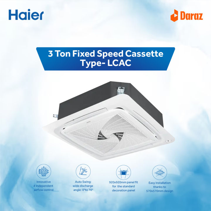 Haier 3 Ton Cassette Type Light Commercial Air Conditioner (LCAC - Fixed Speed - HSU36Cassette)