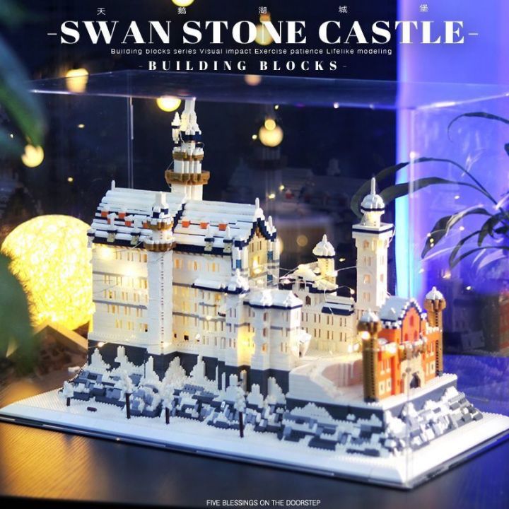 Compatible%20with%20Lego%20Snow%20Swan%20Lake%20Castle%20Micro%20Drill%20Particles%20Difficult%20Building%20Blocks%20Children's%20Building%20Model%20Toys%20-%20Image%202