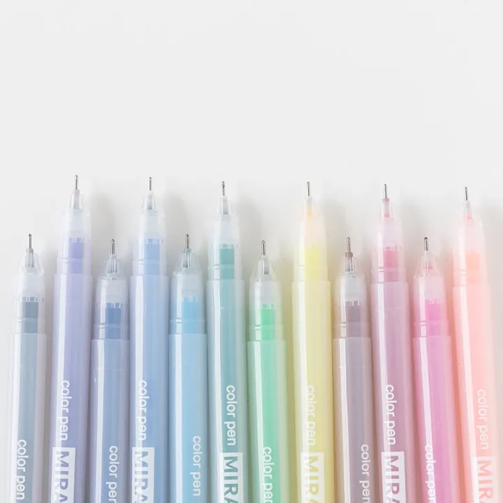 12%20PCS%20Colored%20gel%20pens%20set%20Kawaii%20blue%200.5%20mm%20ballpoint%20pen%20for%20journal%20Cute%20School%20supplies%20Korean%20stationery%20-%20Image%206