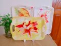 Exclusive Perty Melamine Serving Trays/Platters 18 Inch Large Multi Design. Tea Breakfast Bread Tray Snack Plate And Food Tray, Dishwasher Safe. Melamine Plastic Tray..