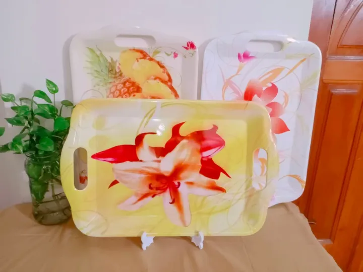 Exclusive%20Perty%20Melamine%20Serving%20Trays/Platters%2018%20Inch%20Large%20Multi%20Design.%20Tea%20Breakfast%20Bread%20Tray%20Snack%20Plate%20And%20Food%20Tray,%20Dishwasher%20Safe.%20Melamine%20Plastic%20Tray.%20-%20Image%203