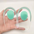 2 Pcs Soft Silicone Gel Heel cup shoe Insoles Pads for Men and Women Pain Relief, Foot Heel Crack Heal Achilles Tendinitis Shock Absorbing Shoe Pad Height Increase Inserts.