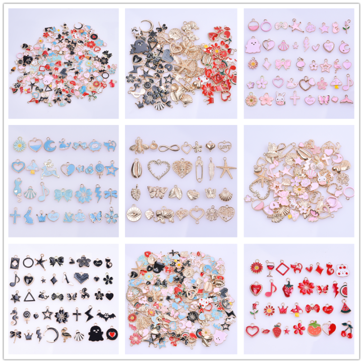 30pcs/Lot%20Multistyle%20Drop%20Oil%20Colorful%20Enamel%20Charms%20For%20Jewelry%20Making%20Pendants%20KC%20Gold%20Color%20Metal%20Heart%20Butterfly%20Accessories%20-%20Image%203