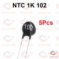 5Pcs 1K Ohm 102 Thermal Resistor NTC Thermistor.