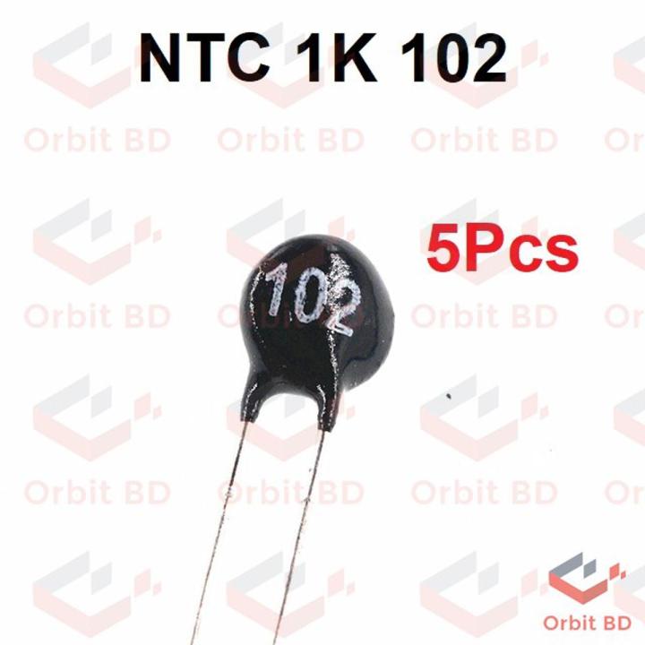 5Pcs 1K Ohm 102 Thermal Resistor NTC Thermistor
