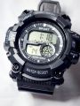 Digital watch for boys and men, Multi lighting and alarm - black. 