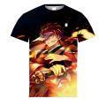 Japanese Anime Ghost Character Print Street Short Sleeve Men'S And Women'S T-Shirt Big Size Summer Cartoon Print Trend T. 
