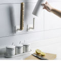 Multipal Use Upright Wooden Kitchen Roll Holder Free Standing Paper Towel Holder With Extra Hook For Hanging Creative.