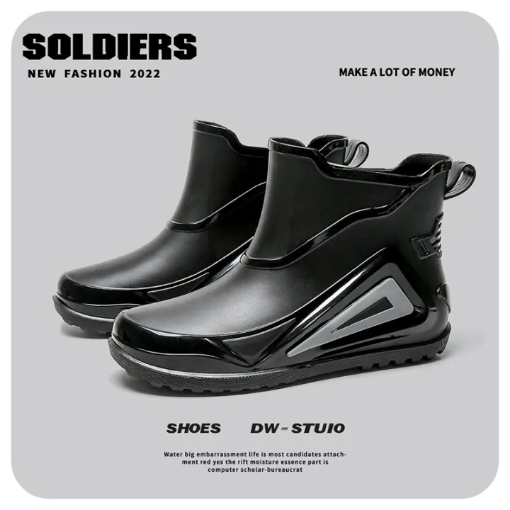 Non%20slip%20rain%20boots%20men's%20waterproof%20shoes%20rain%20boots%20short%20tube%20fashion%20water%20boots%20low%20top%20kitchen%20rubber%20shoes%20fishing%20car%20wash%20set%20rubber%20shoes%20-%20Image%203