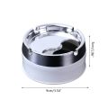 Stainless Steel Ashtray Round Windproof Ashtrays with Rotating Lid for Home Garden Outdoor Indoor ing Accessory.