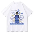 Blue Lock Football MEGURU BACHIRA Cartoon Dzirts Women/men 100% Cotton High Quality T Shirts Fashion T-shirts Short Sleeve Soft. 
