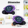 09 Future Musical Flashing Light Stunt car Toy for Kids Music 4D Vibrant Light Effects | 360° Rotating Bump Go Battery (Not Included).