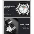 SANDA Men LED Digital Watches Fashion Sport Dual Display Quartz Wristwatch Outdoor Waterproof Military Wristwatches Mens 3008.