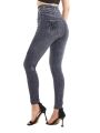 CUHAKCI Women Grey Jeans Workout Yoga Leggings Seamless Soft Jeggings Women's Imitation High Elastic Denim Pencil Pants.