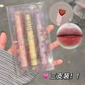 Gogo Little Bear Flower Language Secret Lipstick Set Box Low Saturation Pseudo Plain Jelly Love Lipstick Lipstick Pen Three Packs.