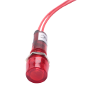 5X Neon Indicator Pilot Signal Lamp Red Light AC 250V W2 Wires. 