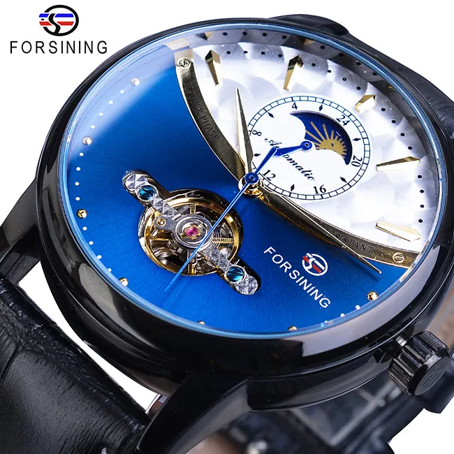 Forsining%20Man%20Watch%20Relogio%20Automatic%20Mechanical%20Black%20White%20Moon%20Phase%20Business%20Skeleton%20Tourbillon%20Leather%20Band%20Masculino%20-%20Image%202