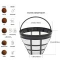 LKPCIGCXM 4Pack No.4 Reusable Coffee Maker Basket Filter for Cuisinart Ninja Filters, Fit Most 8-12 Cup Basket Drip Coffee Machine.