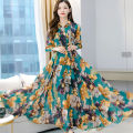 New Attractive Stylish Long Gown Dress Digital Print Maxi Dress One Piece Long Kurti For Women. 