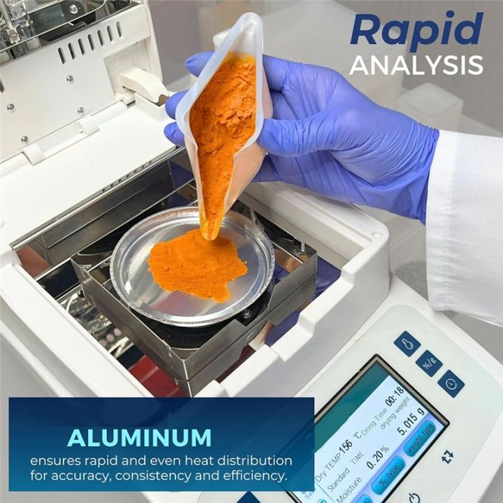 Aluminum Sample Pans for Moisture Analyzer (50 Pack) 90mm Round Lab ...