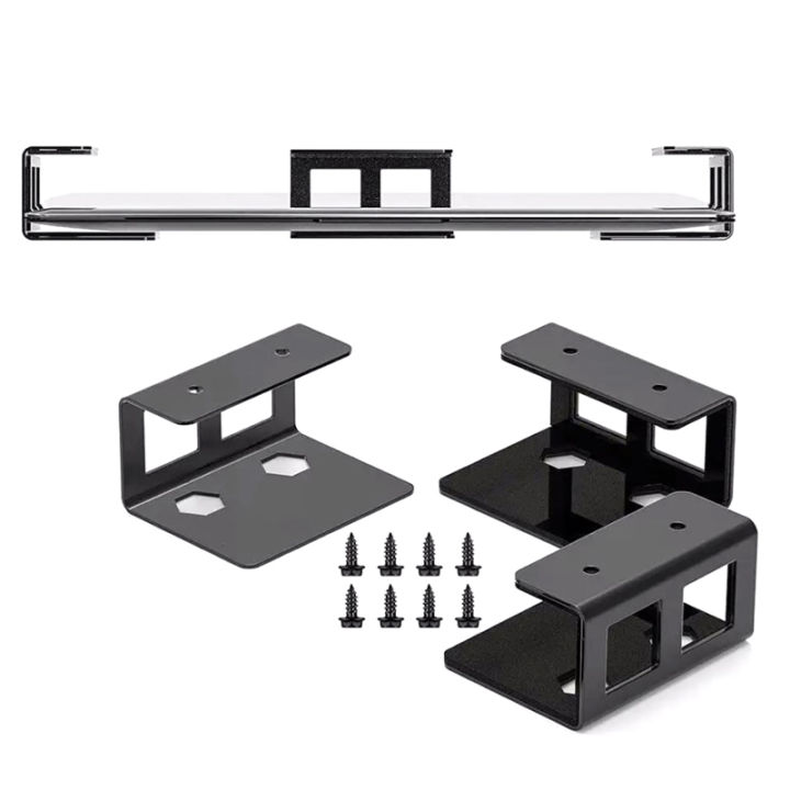 Under Desk Laptop Storage Bracket Metal Protective Tray Holder With Screw Laptop Mount Eatop