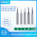 Soldering Iron TIP KD 900M I+B+K+2.4D+3C Type 5Pcs Pure Copper Soldering Iron Head Set Inside Hot Bare Copper using Koocu V900 V501 V900C XCY 908 and Same Type Iron- Each 1 pcs. 