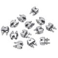 2mm 1/16 Inch Stainless Steel Wire Rope Cable Clamp Fastener 12pcs. 