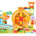 Newest Big Size Turntable Marble Race Run Building Blocks Creative Piano DIY Blocks Plastic Funnel Slide DIY Assembly Bricks. 