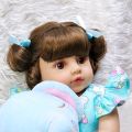 55CM NPK reborn baby doll toddler girl bebe reborn very soft full body silicone doll bath toy.
