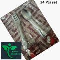 Stainless steel spoon 6 inches 24 pieces Set (12 piece Tea Spoon and 12 piece frock Spoon) for kitchen and dining.. 