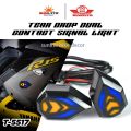 Dual Contact T-5517 Tear Drop Design Universal body kit indicator LED Light For Motorcycle. Yello/Blue. 