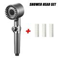 High-pressure Shower Head 3-mode Adjustable Spray with Massage Brush Filter Rain Shower Faucet Bathroom Accessories. 