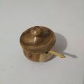 wooden solt pot with spoon handicraft salt pot 3". 
