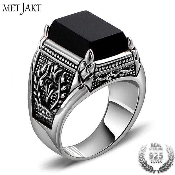 Stainless%20Steel%20Black%20Natural%20Stone%20Mens%20Finger%20Ring%20-%20Ring%20For%20Men%20-%20Image%203