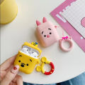 Cartoon Pig Suitable Airpods Cute Protective Case Apple Earbuds Case Airpods Silicone case. 