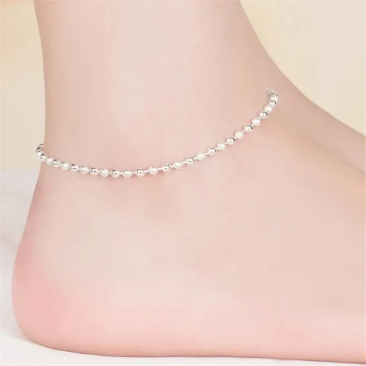 %E3%80%90Latest%20Style%E3%80%91%20KOFSAC%20Summer%20Fashion%20925%20Sterling%20Silver%20Anklets%20For%20Women%20Beach%20Party%20Beads%20Ankle%20Chain%20Bracelet%20Foot%20Jewelry%20Girl%20Gifts%20-%20Image%205