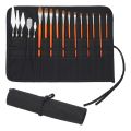 Paint Brush Holder Roll Up Paint Brush Case for Artist Acrylic Oil Watercolor, Paint Brush Holders 30 Slots Black.