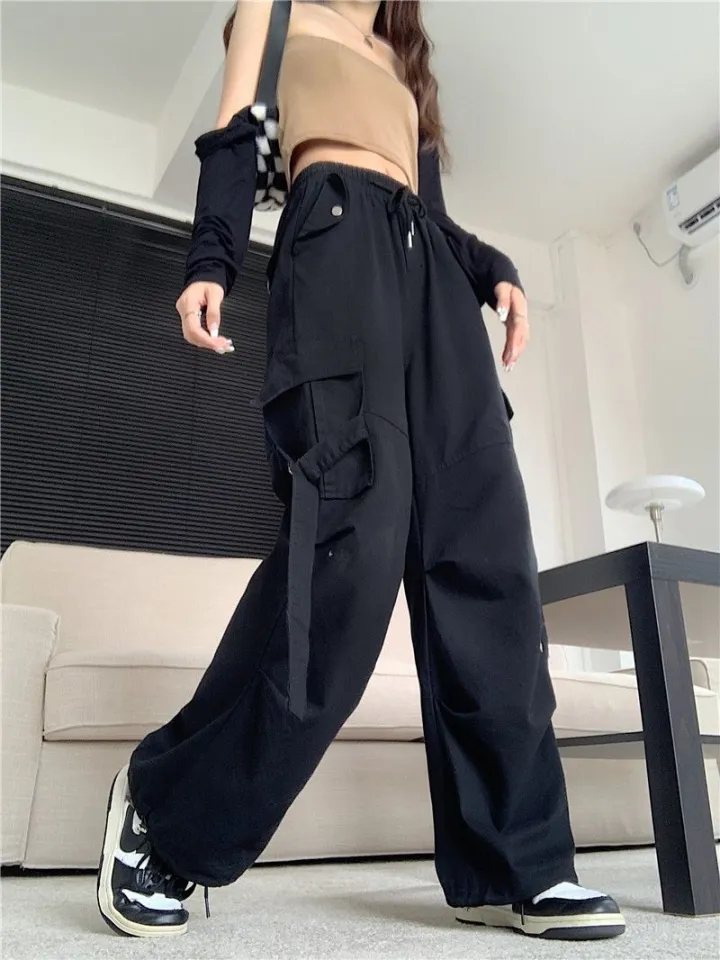 Cargo Mopping Pants Women Streetwear Harajuku Retro American Style
