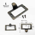 Pull tab frame put cabinet drawer label black decorative furniture heavy duty antique brass 2pcs small hand file name card holder.