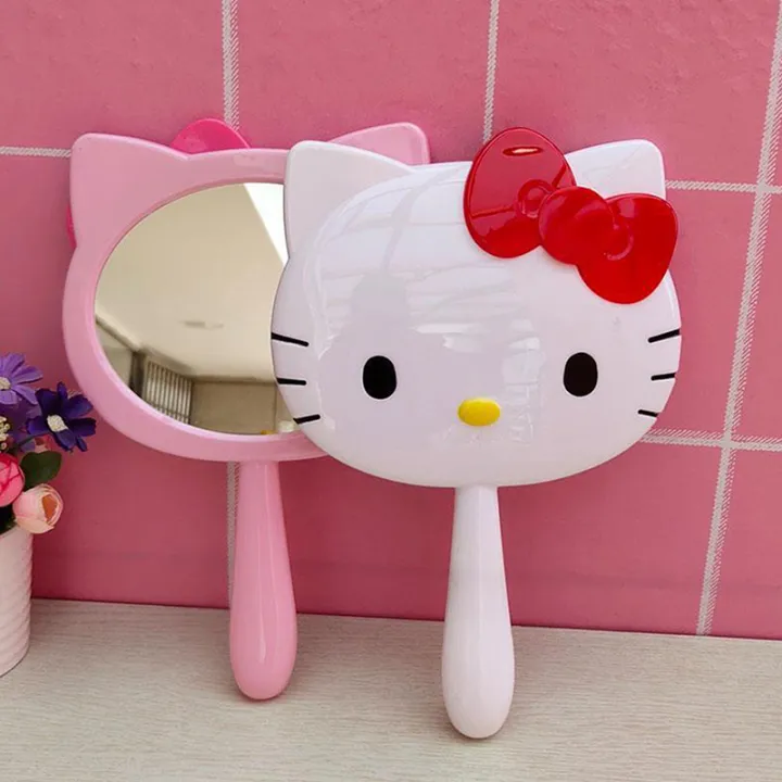Cartoon%20Sanrio%20Hello%20Kitty%20Handheld%20Makeup%20Mirror%20Kawaii%20Kt%20Cat%20Handle%20Make%20Up%20Mirrors%20Girl%20Birthday%20Gift%20-%20Image%203