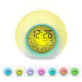 Kids Alarm Clock - Wake Up Light Digital Clock With 7 Colors Changing, Press Control And Snooze Function For Bedrooms. 