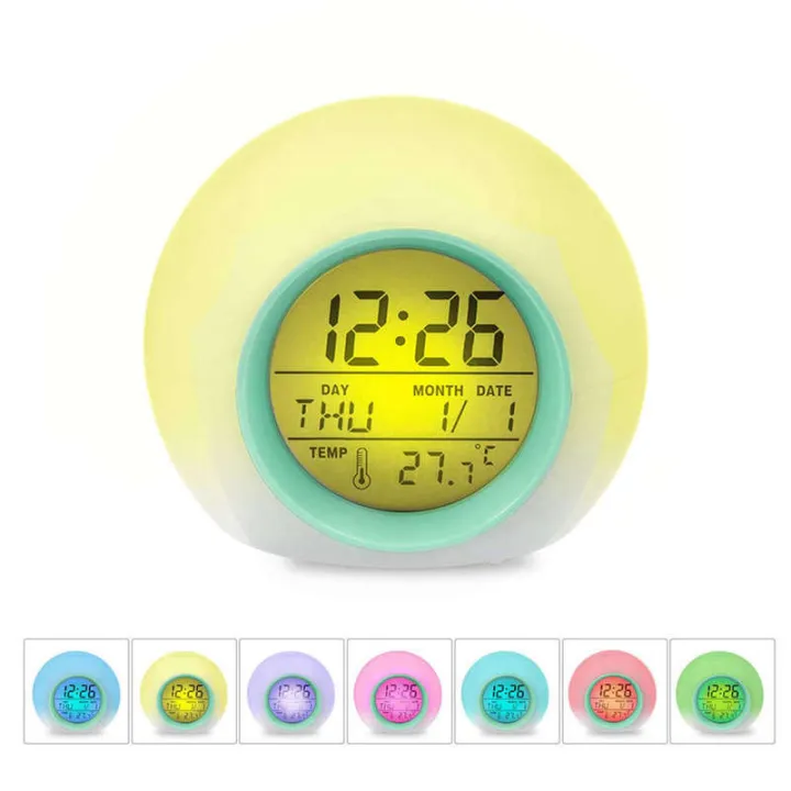 Kids%20Alarm%20Clock%20-%20Wake%20Up%20Light%20Digital%20Clock%20With%207%20Colors%20Changing,%20Press%20Control%20And%20Snooze%20Function%20For%20Bedrooms%20-%20Image%203