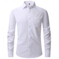 Orange Stretch Dress Shirt Men 2023 Brand New Regular Fit Long Sleeve Button Down Shirt Wrinkle-Free Easy Care Chemise Homme 2XL KEEMEEUYZO. 