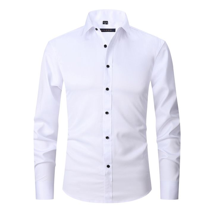 Anti-Wrinkle%20No-Ironing%20Elasticity%20Slim%20Fit%20Men%20Dress%20Casual%20Long%20Sleeve%20Shirt%20White%20Black%20Blue%20Red%20Male%20Social%20Formal%20Shirts%20-%20Image%203