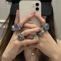 【Worldwide Delivery】 27 styles Finger Ring Clock Vintage Elastic Stretchy Quartz Watch Rings for Women Couple Watches Ring Fashion Jewelry. 